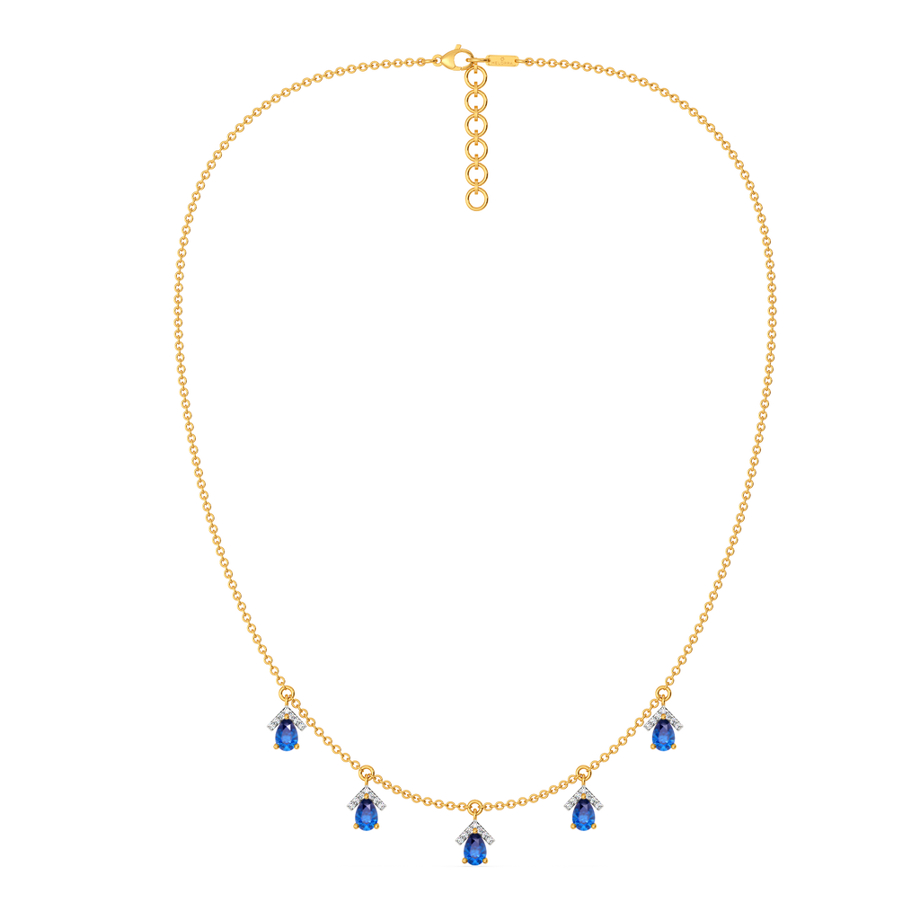 Crowned in Blue Diamond Necklaces
