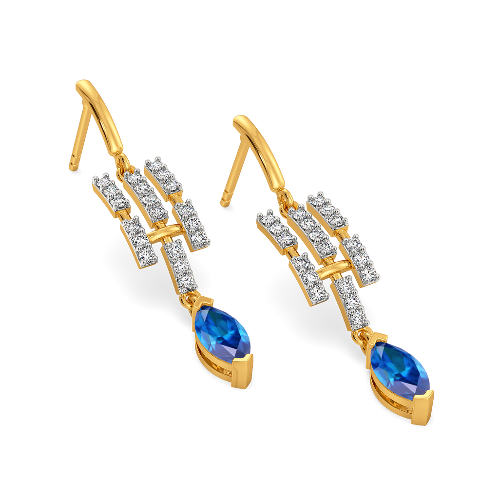 Autumn Blues Diamond Earrings