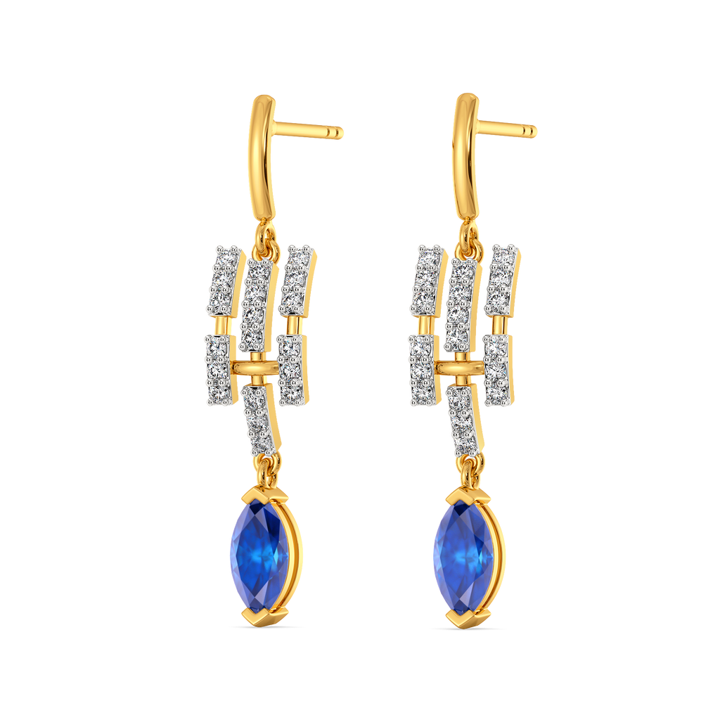 Autumn Blues Diamond Earrings