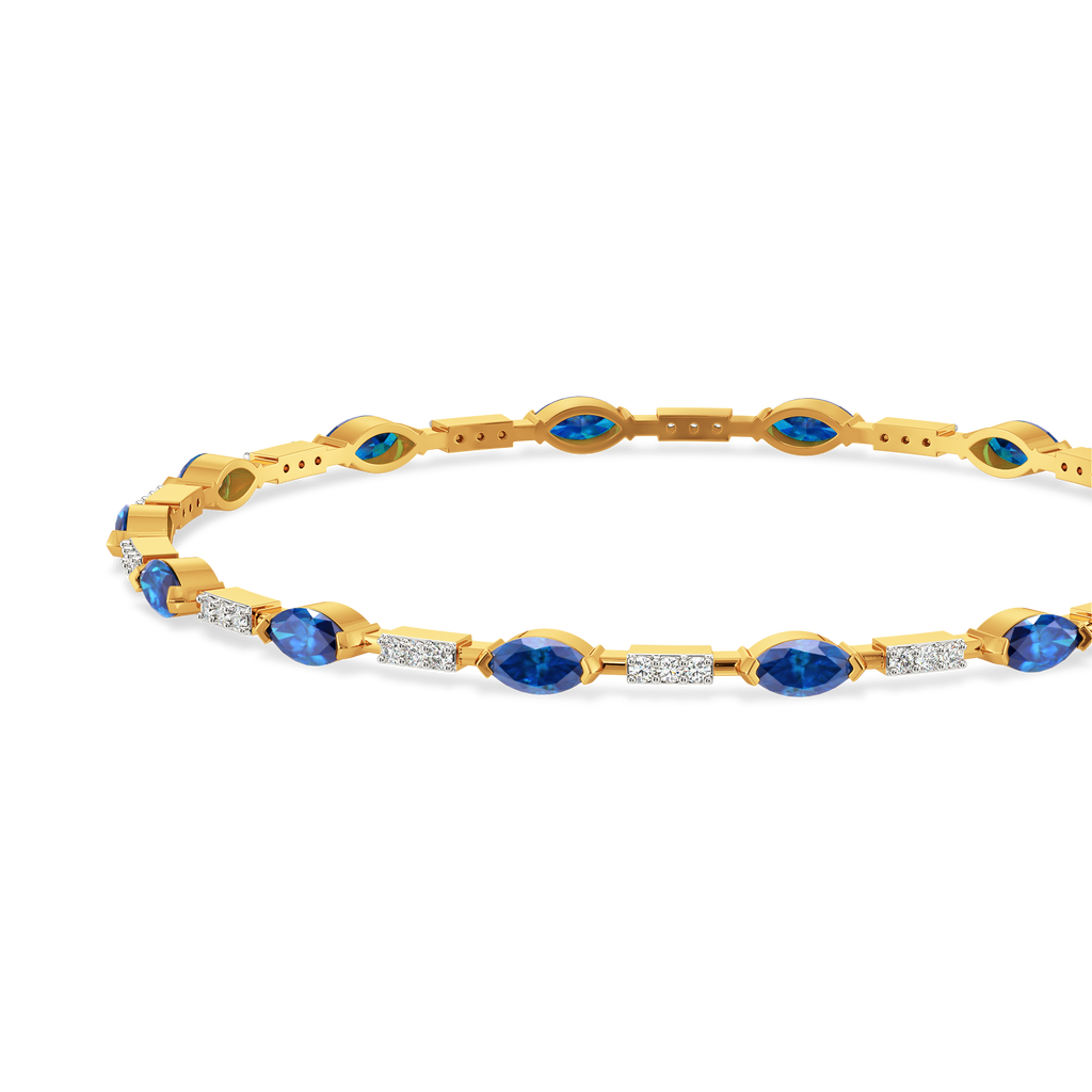 Autumn Blues Diamond Bangles