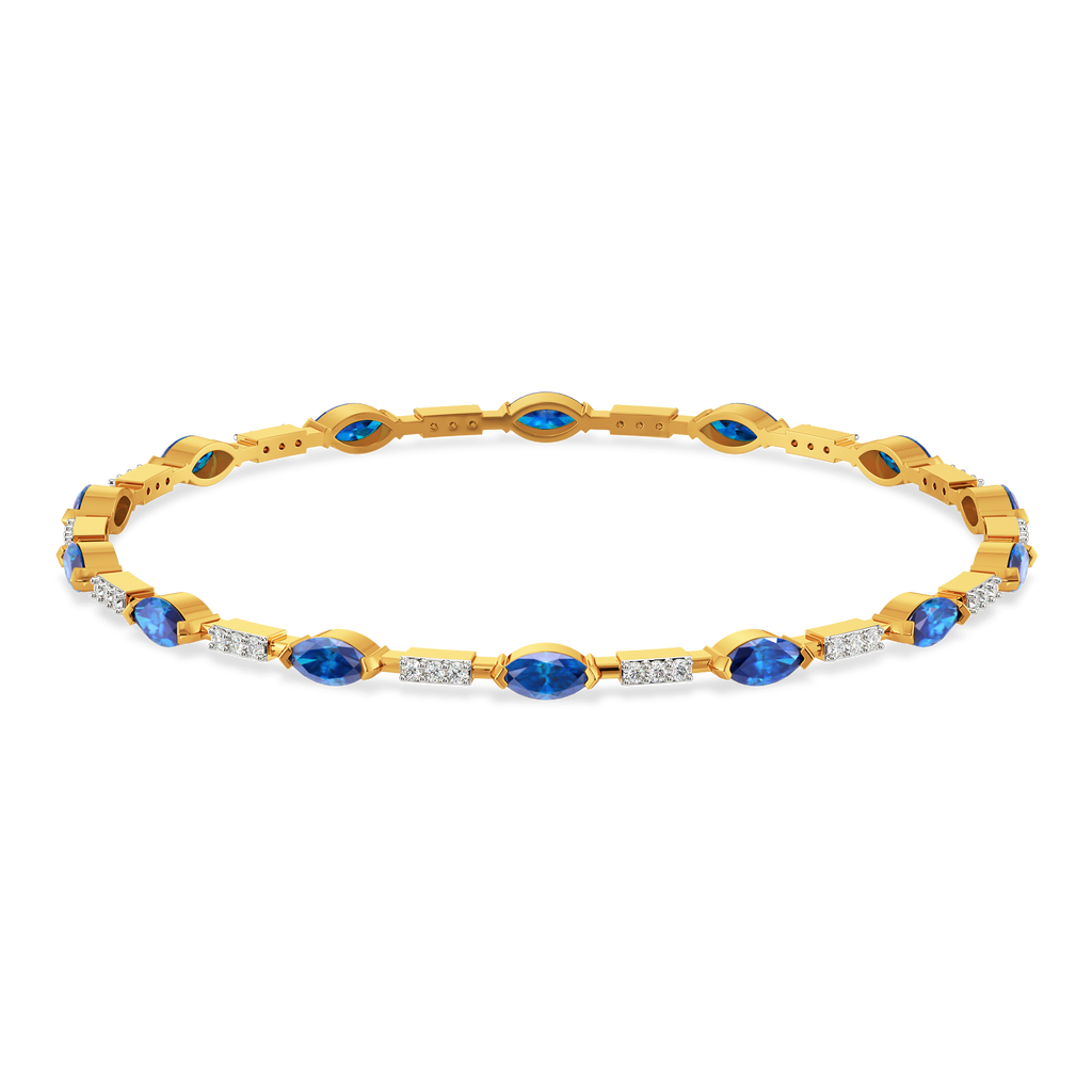 Autumn Blues Diamond Bangles