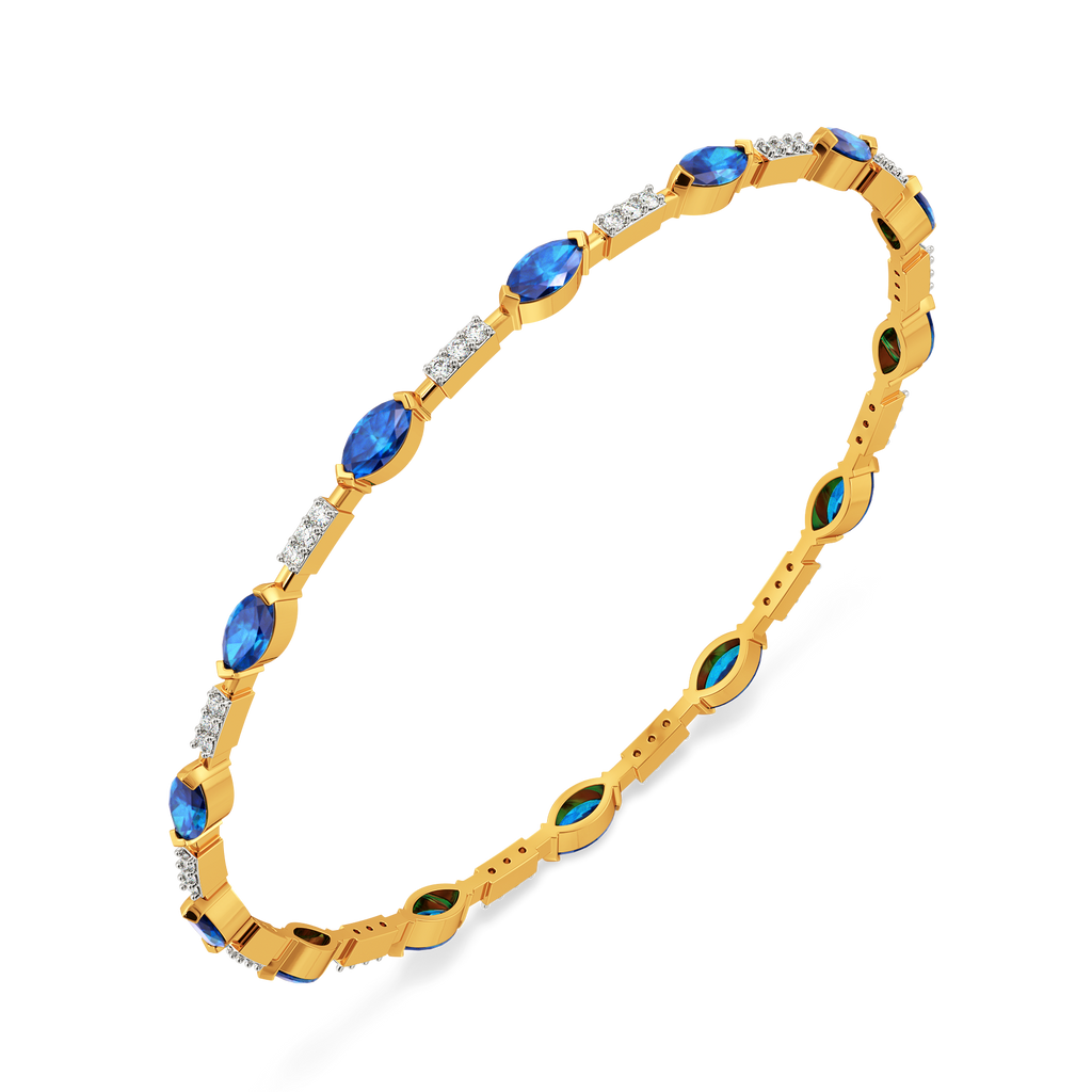 Autumn Blues Diamond Bangles