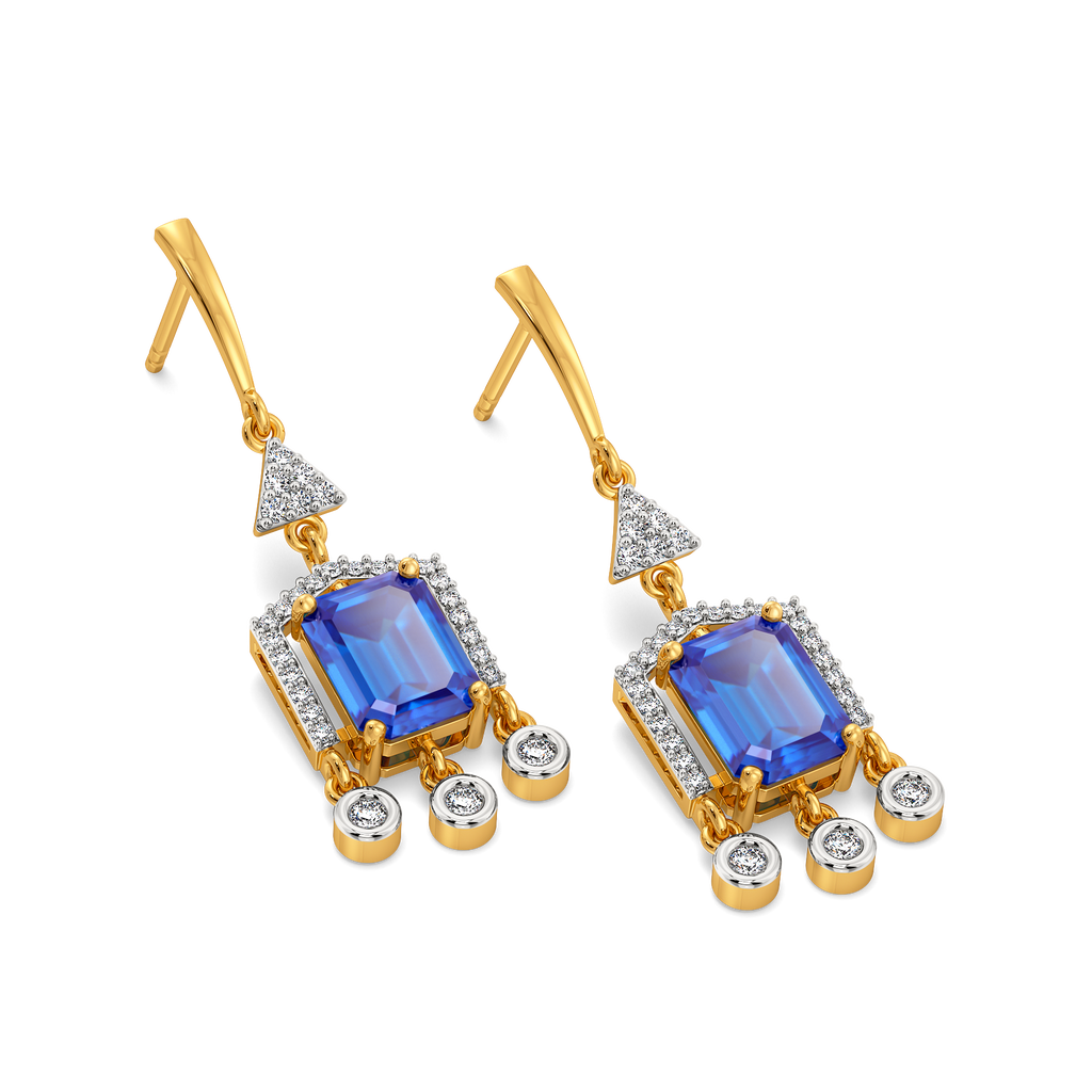 Lady in Blue Diamond Earrings