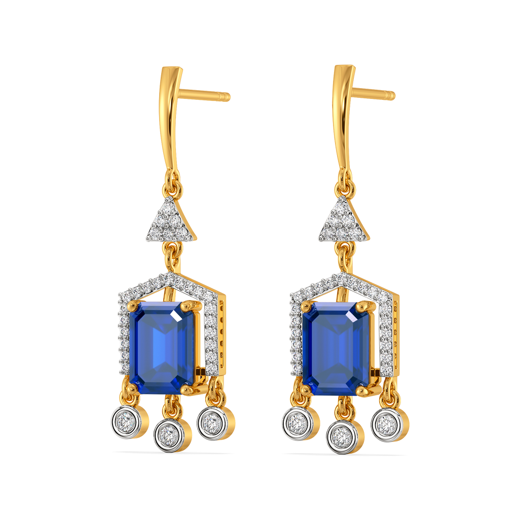 Lady in Blue Diamond Earrings