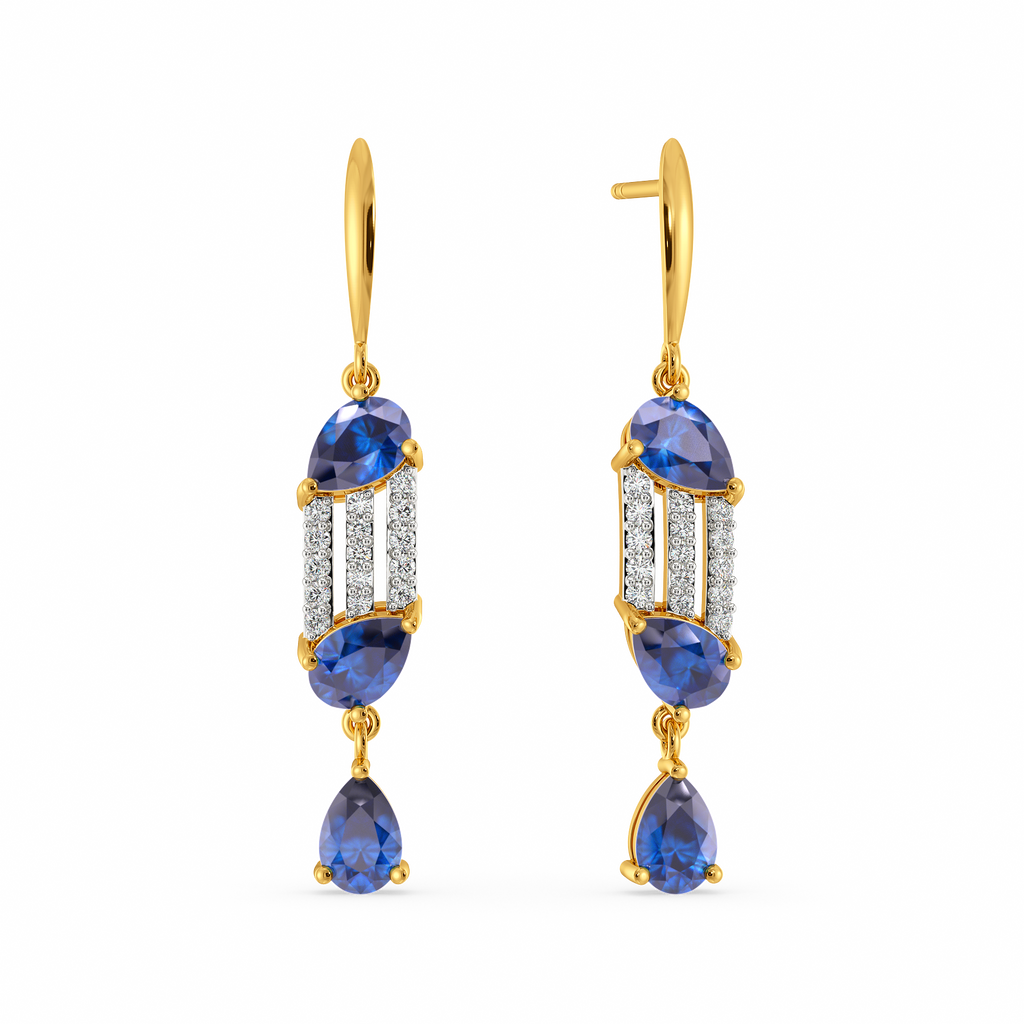 Enchanting in Blue Diamond Earrings