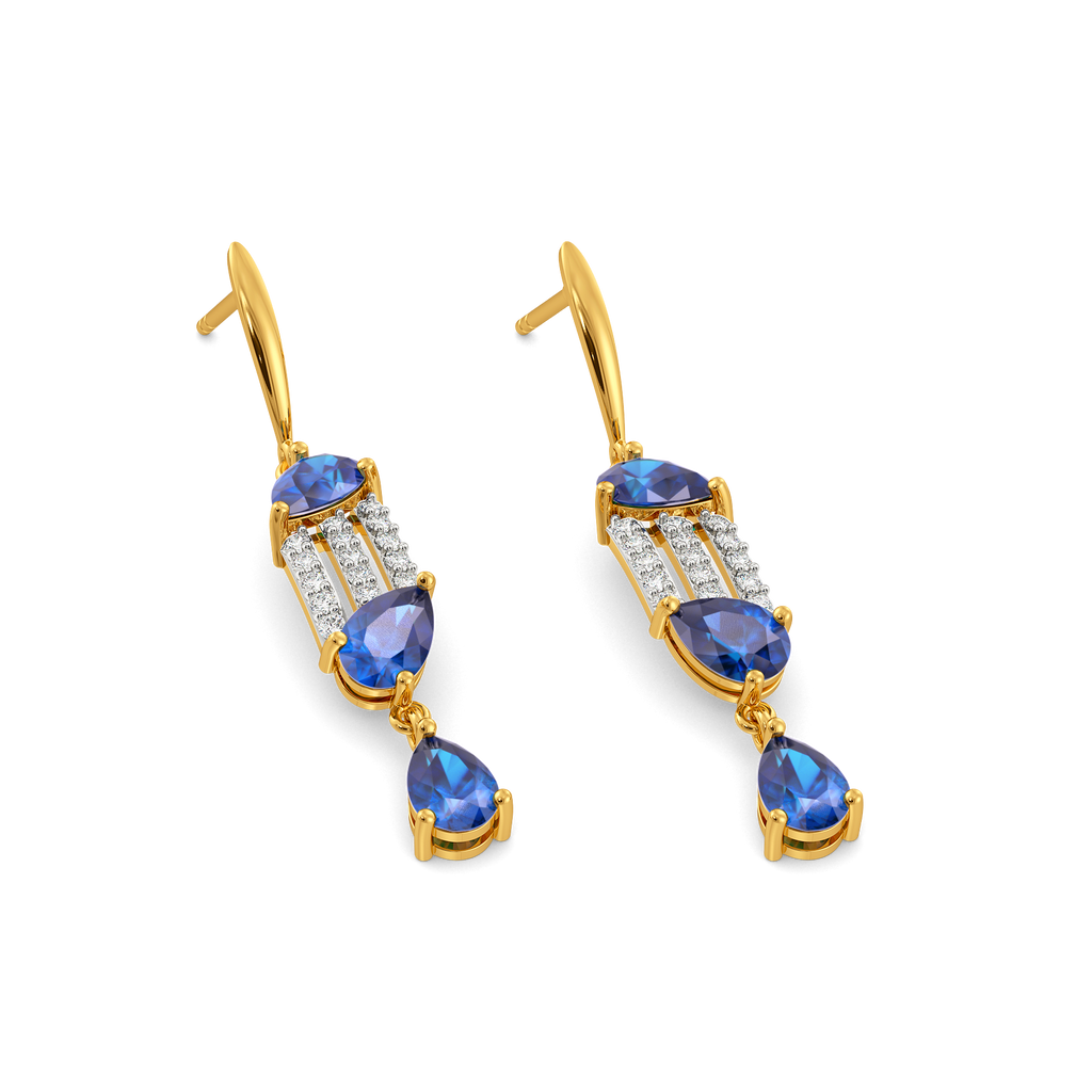 Enchanting in Blue Diamond Earrings