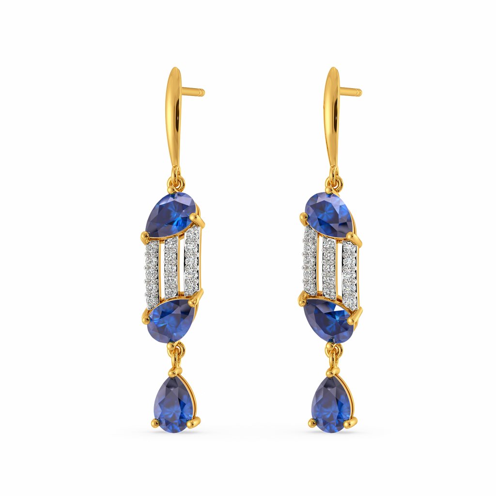 Enchanting in Blue Diamond Earrings