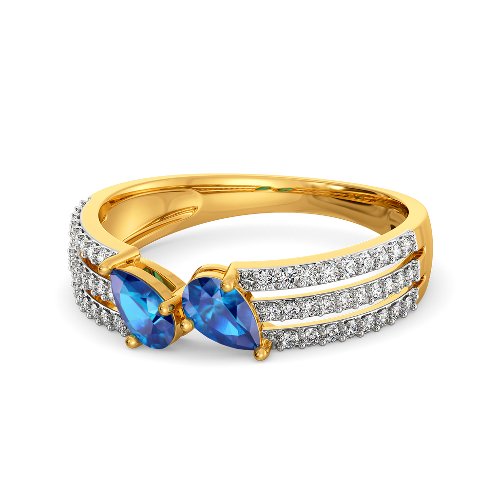 Enchanting in Blue Diamond Rings