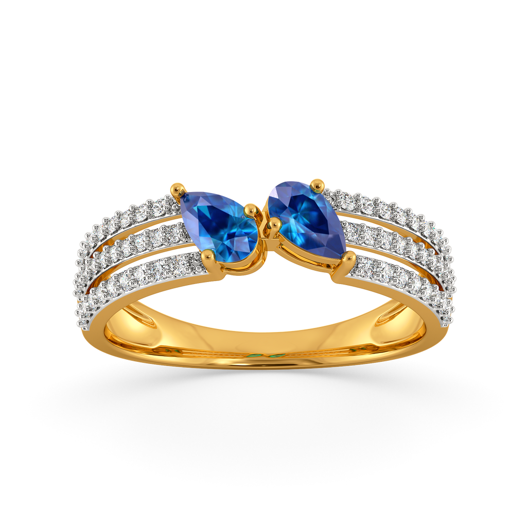 Enchanting in Blue Diamond Rings