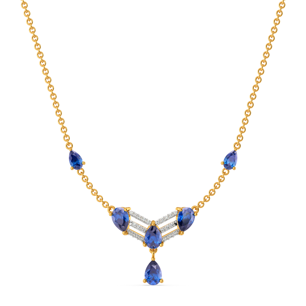 Enchanting in Blue Diamond Necklaces