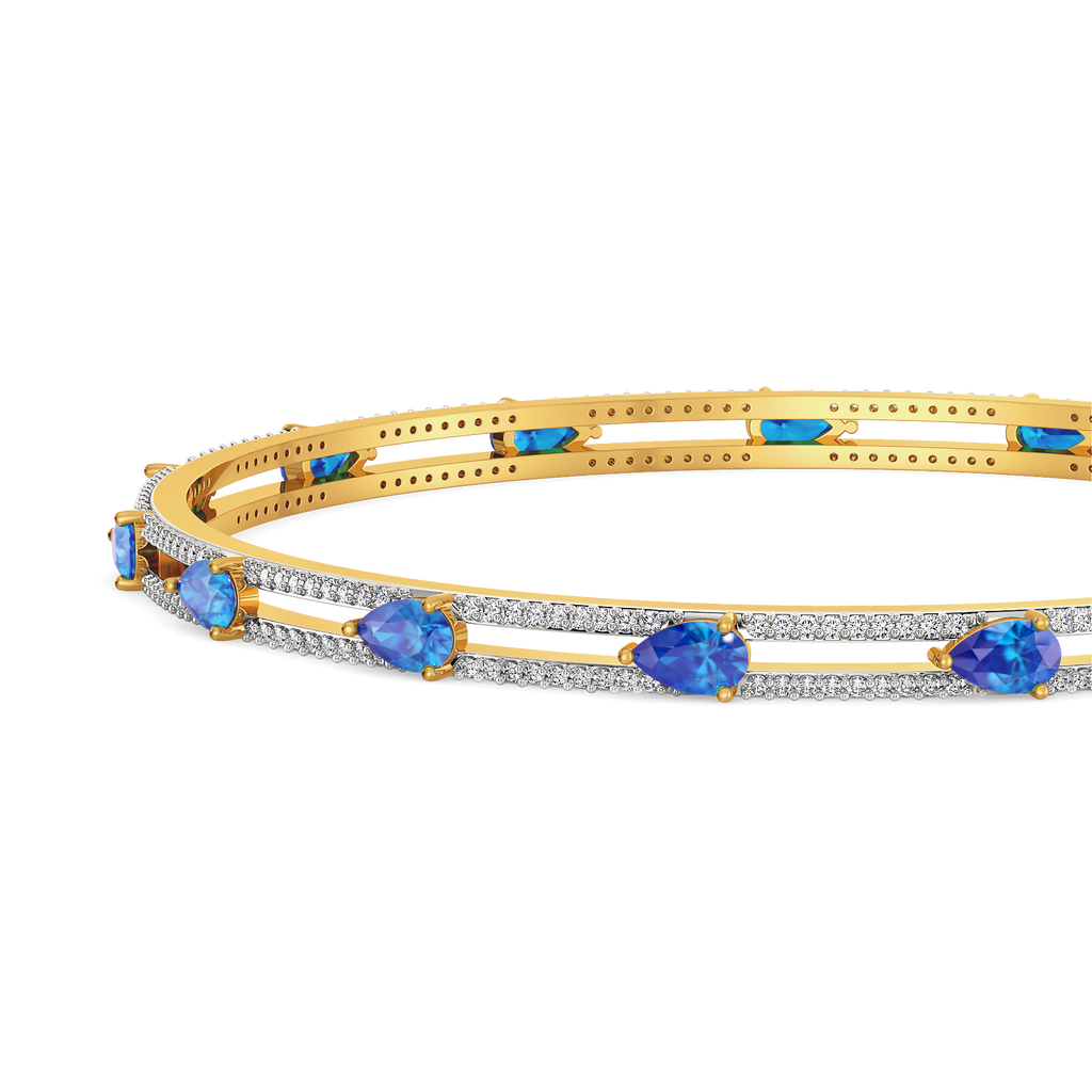 Enchanting in Blue Diamond Bangles
