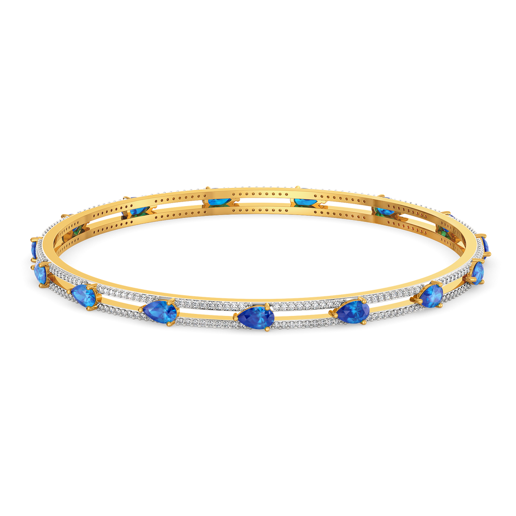 Enchanting in Blue Diamond Bangles