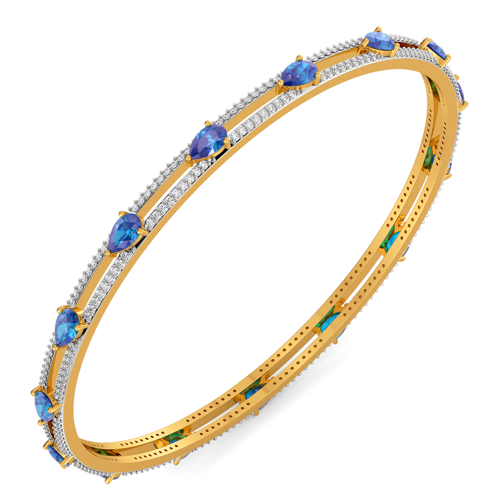 Enchanting in Blue Diamond Bangles
