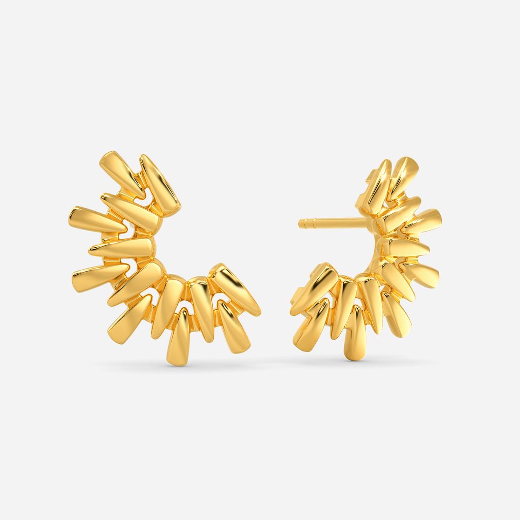 The Y Type Gold Earrings