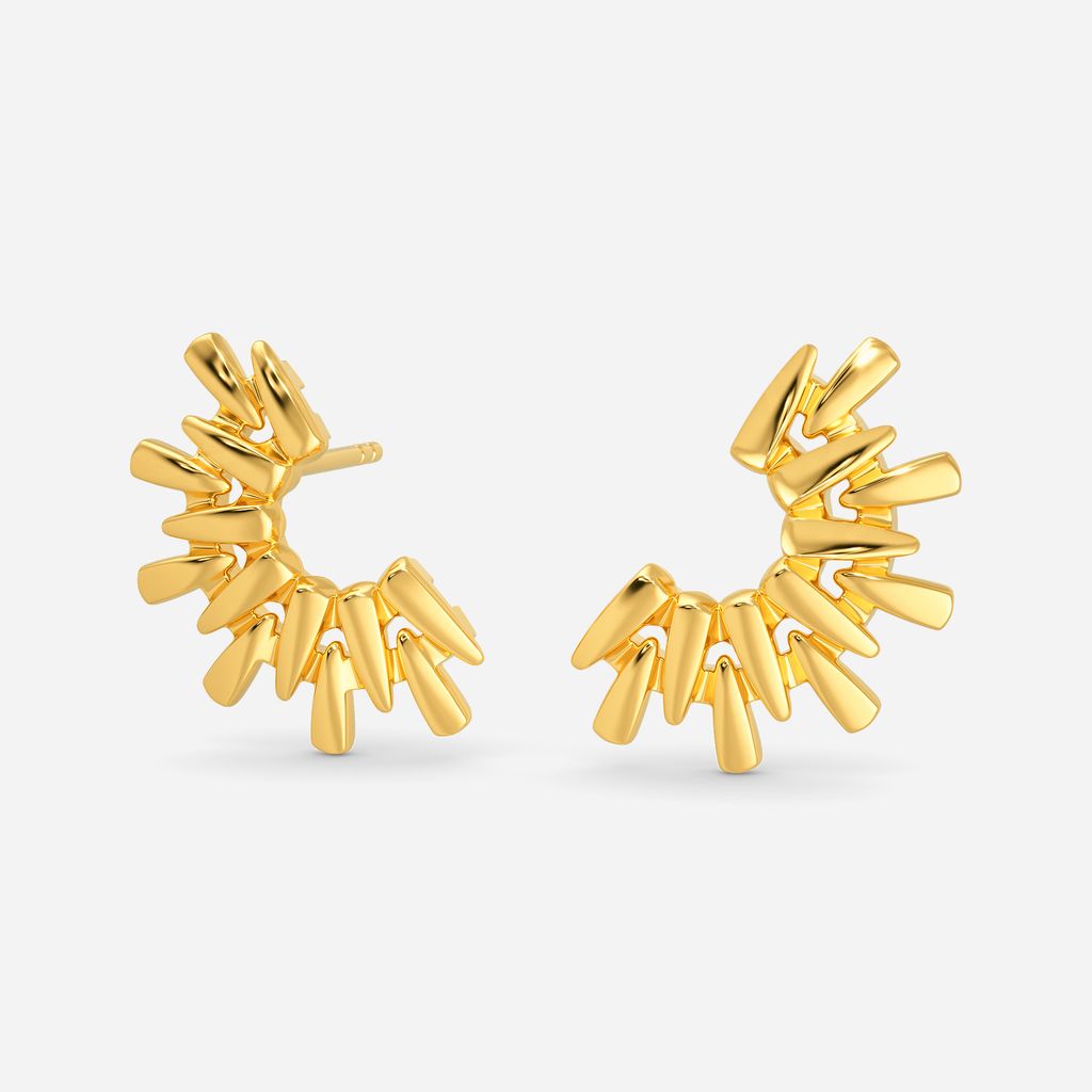 The Y Type Gold Earrings