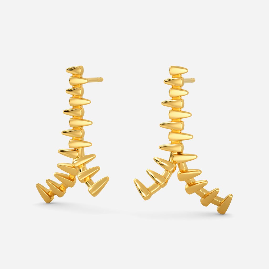 Swooning for Zips Gold Earrings