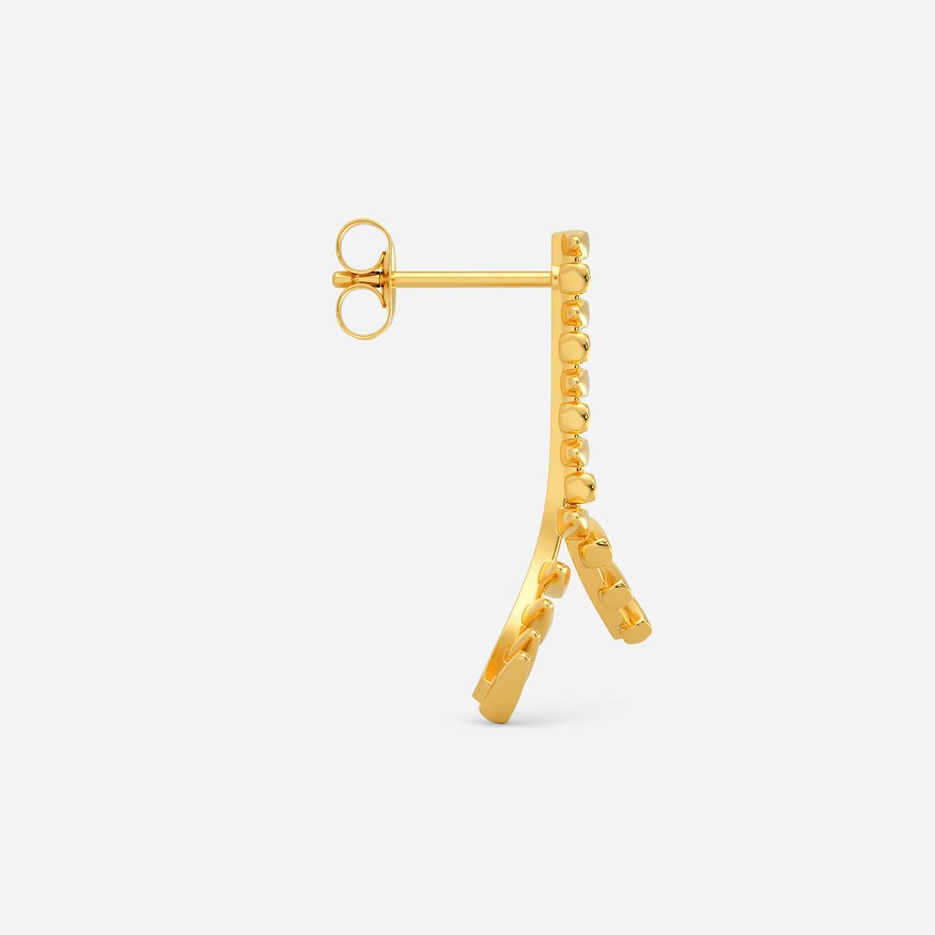 Swooning for Zips Gold Earrings
