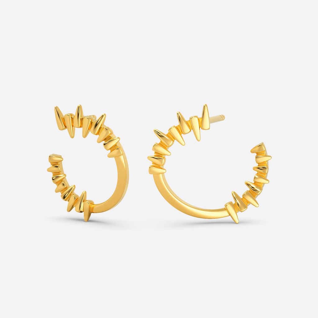 Sleek n Secure Gold Earrings