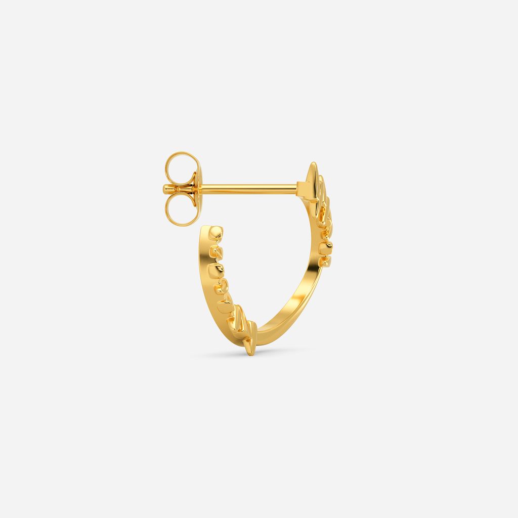 Sleek n Secure Gold Earrings