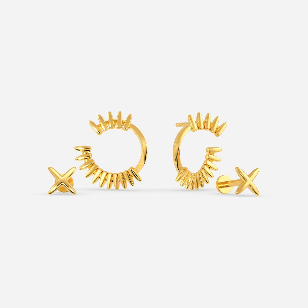 Chipper in Zipper Gold Earrings