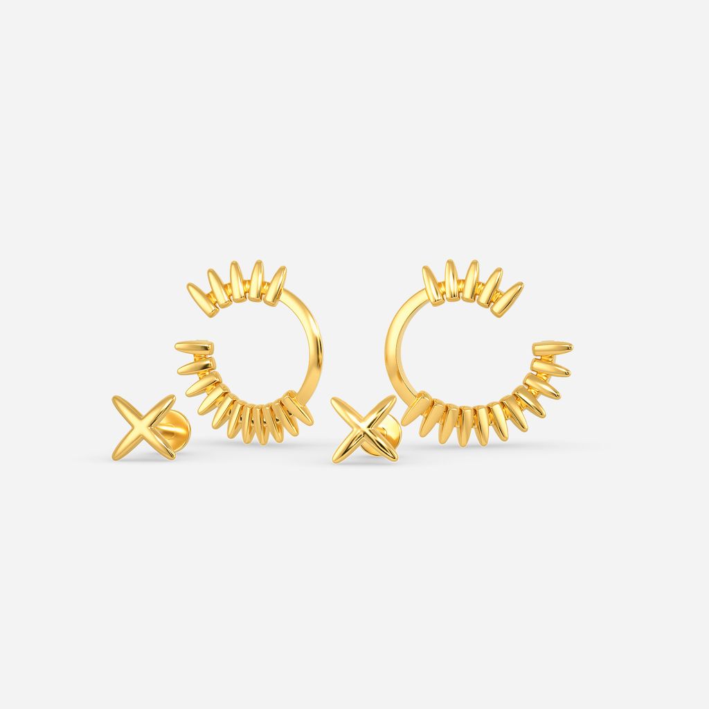 Chipper in Zipper Gold Earrings