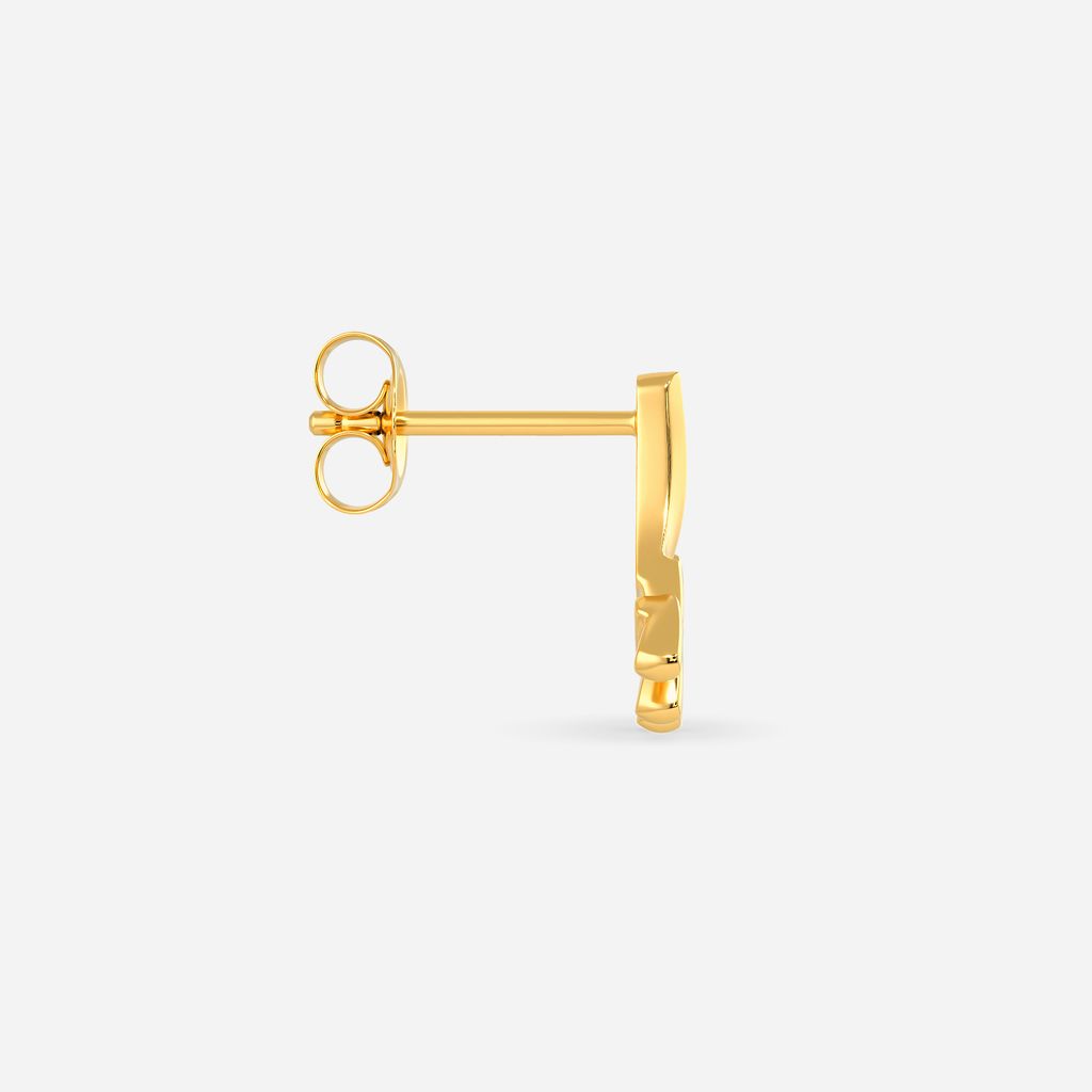 Fixed on Zips Gold Earrings