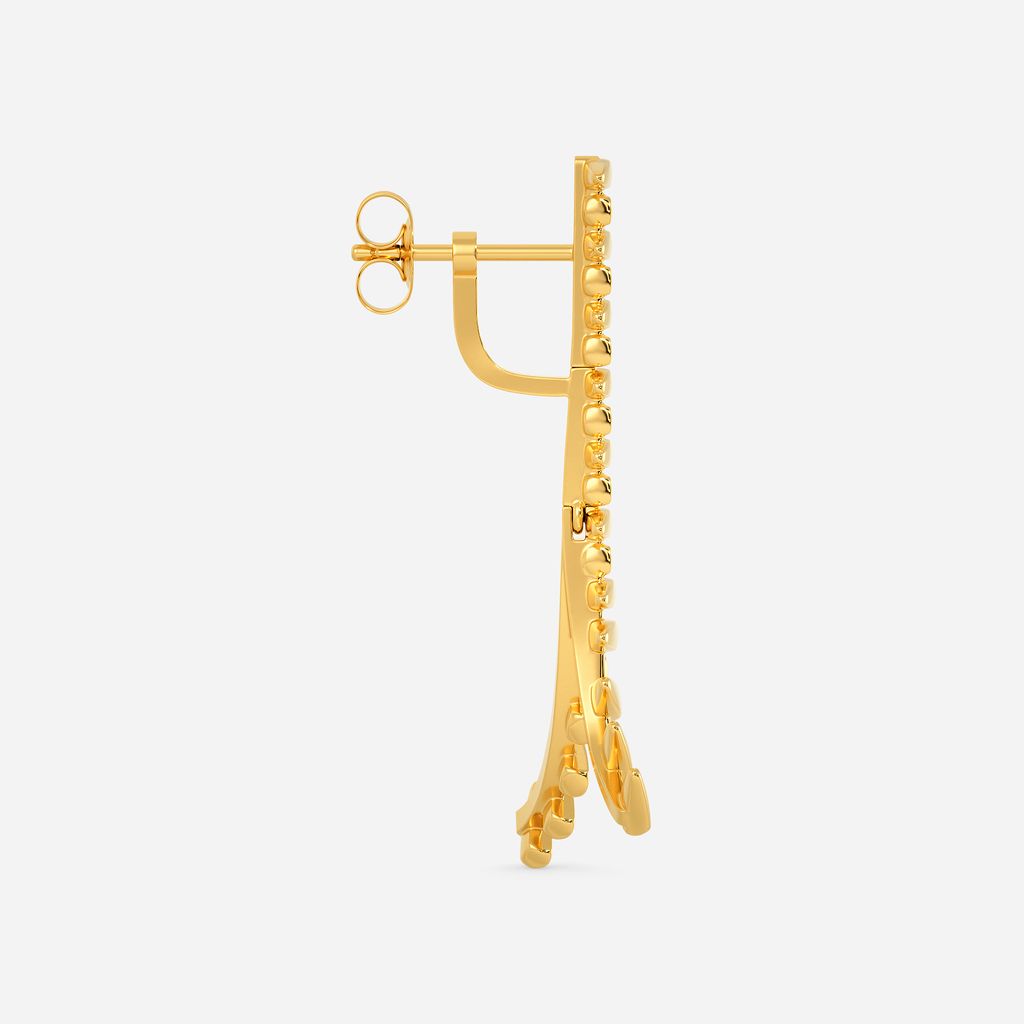 Zip It Up Gold Earrings