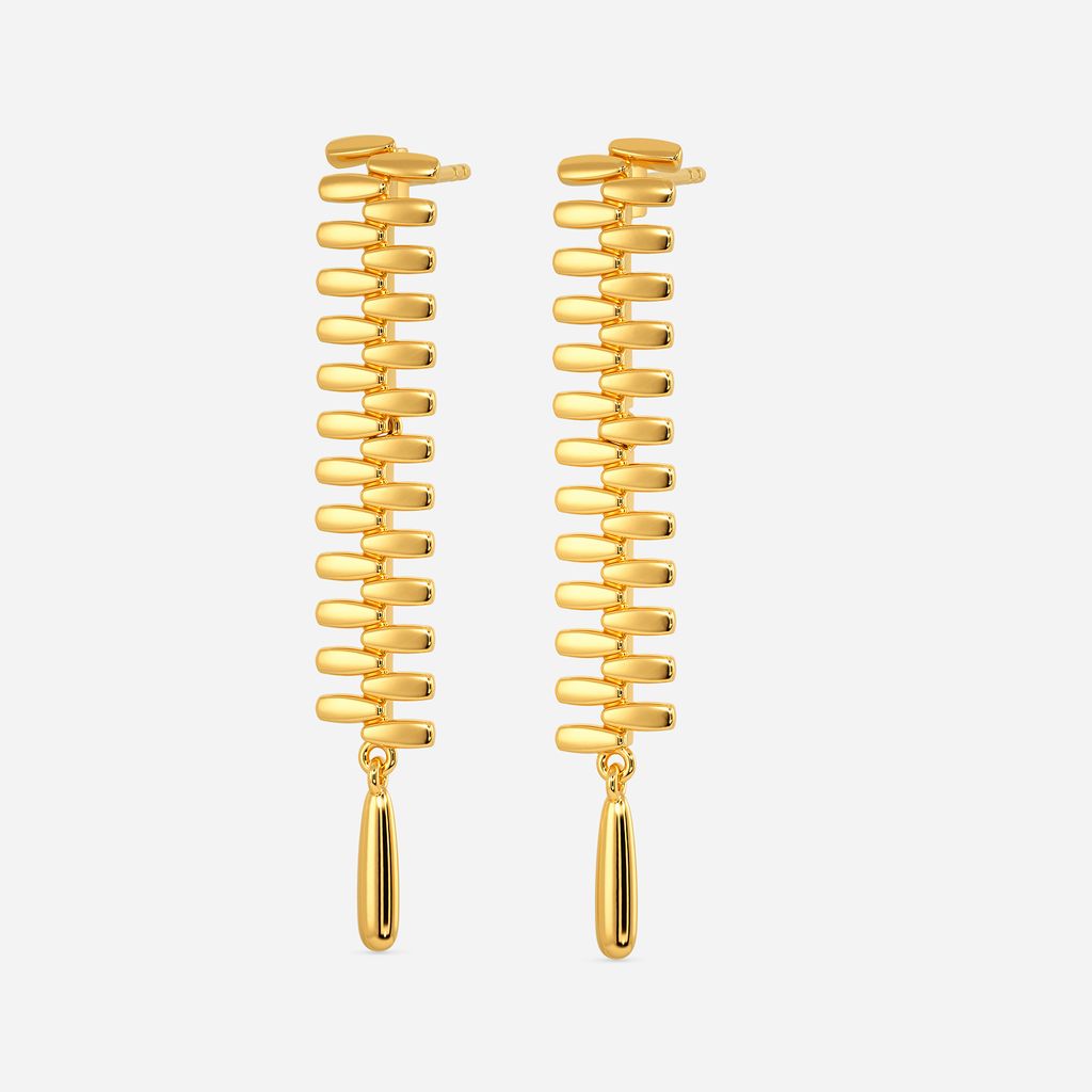 Zip Allure Gold Earrings