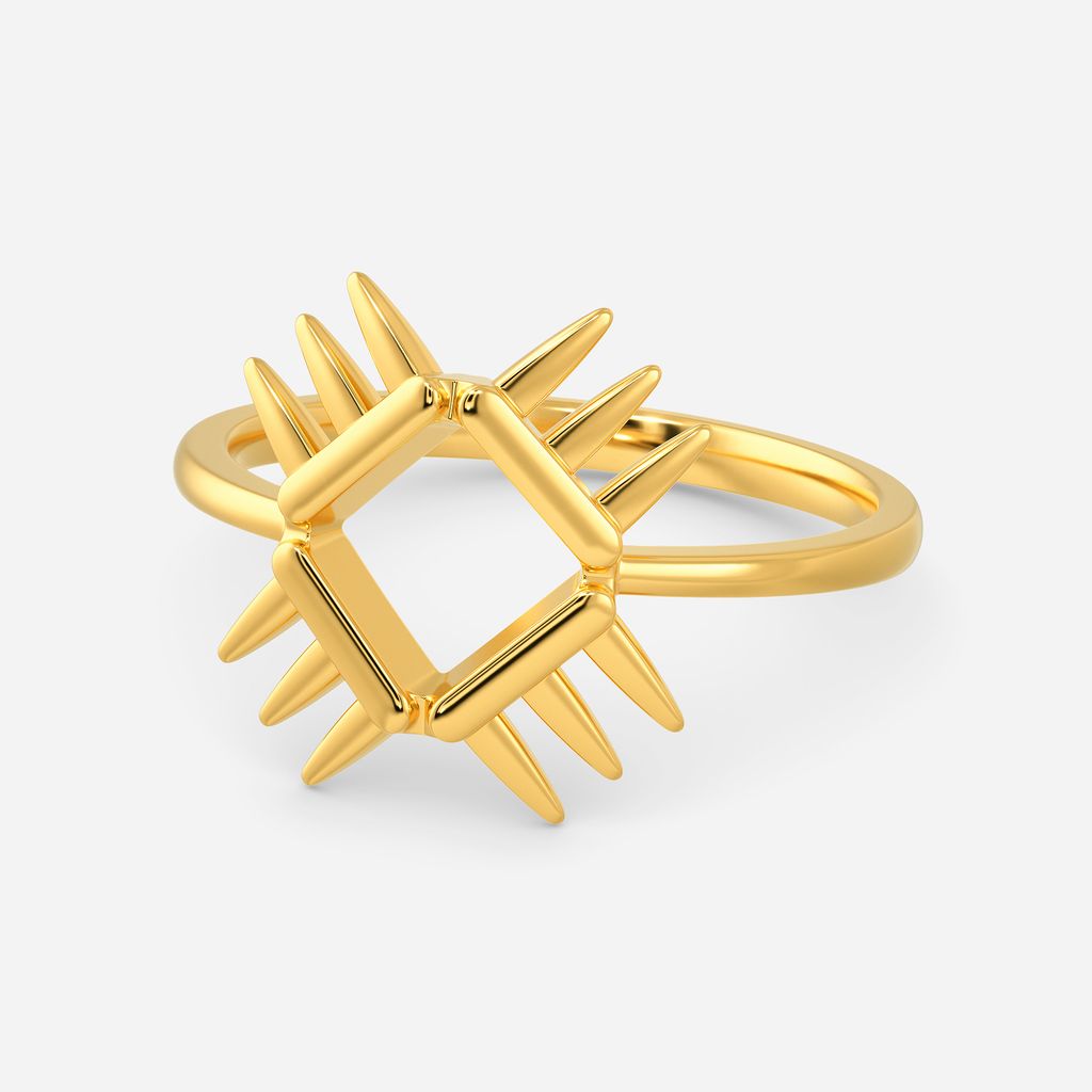 Edgy Links Gold Rings