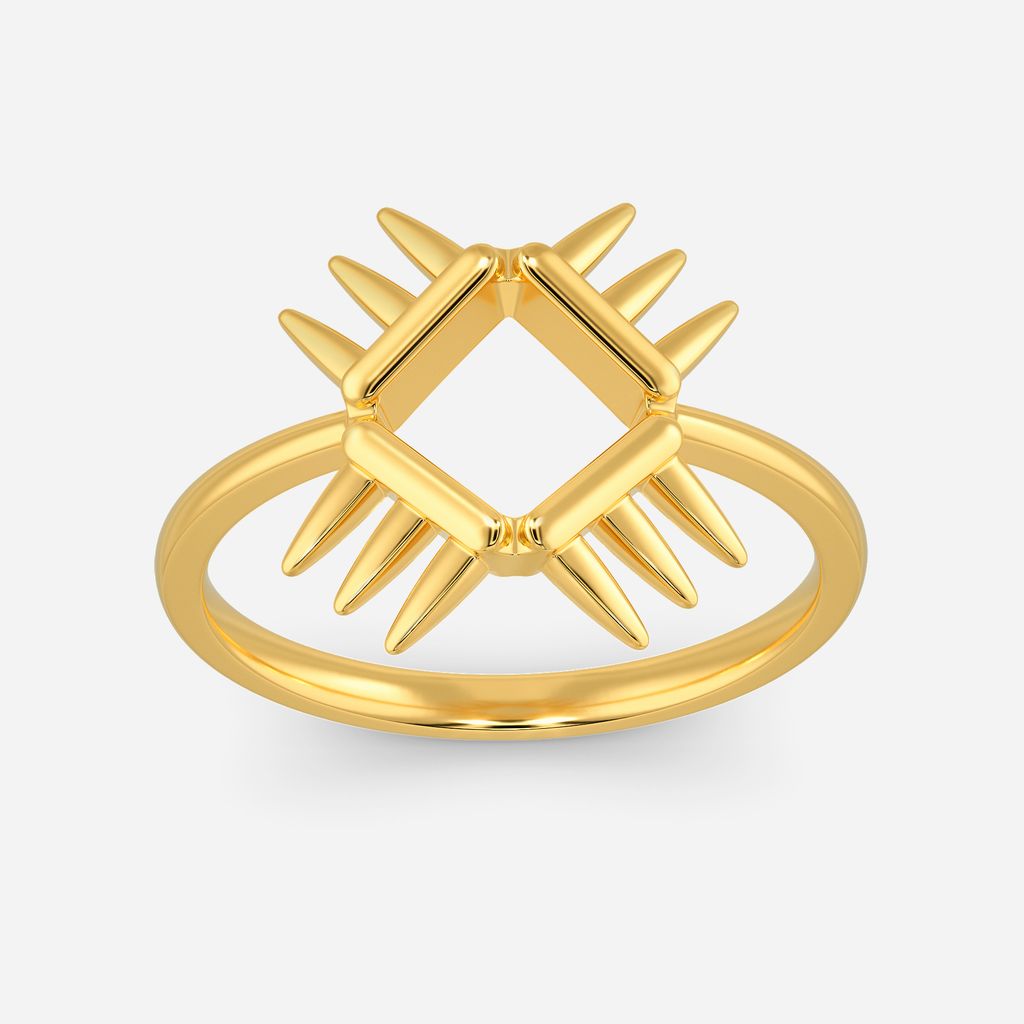 Edgy Links Gold Rings