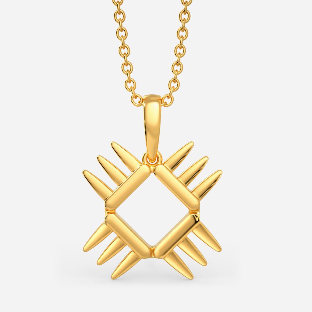 Edgy Links Gold Pendants