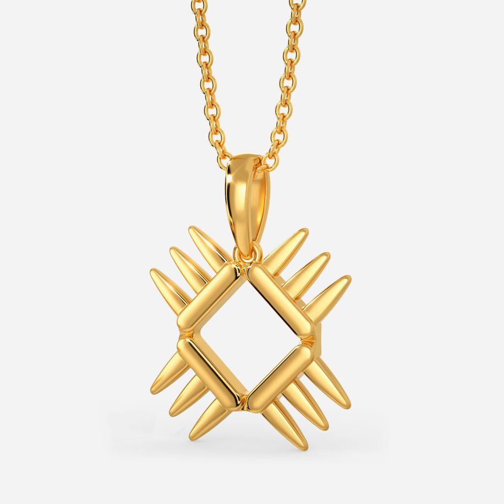 Edgy Links Gold Pendants