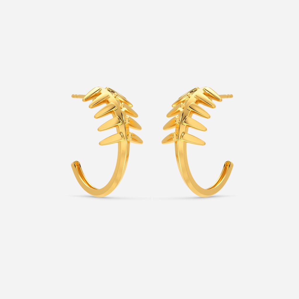 Zip Along Gold Earrings