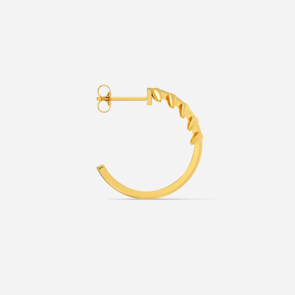Zip Along Gold Earrings