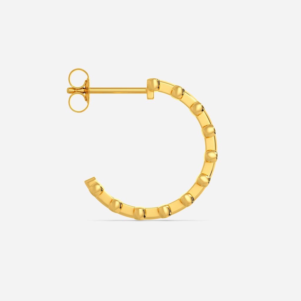 Zipped Trails Gold Earrings