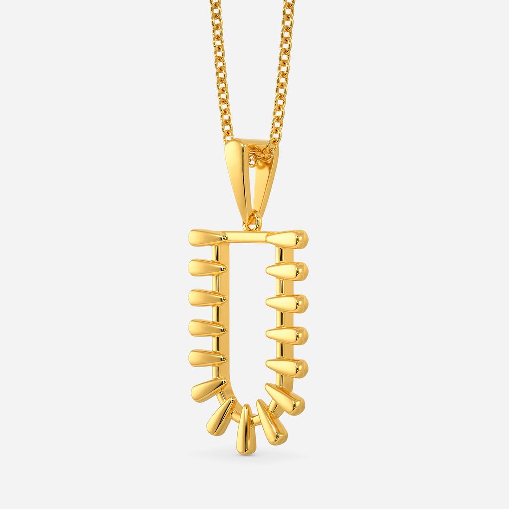Zipped Trails Gold Pendants