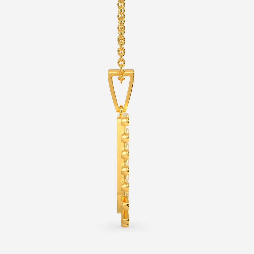 Zipped Trails Gold Pendants