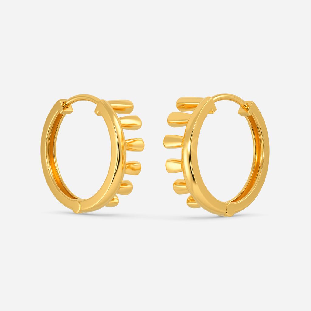 Zip Trips Gold Earrings