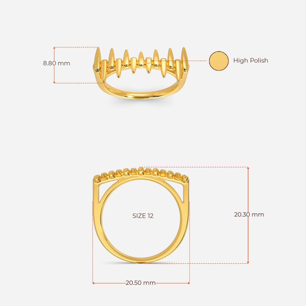 Waspy Zippers Gold Rings image