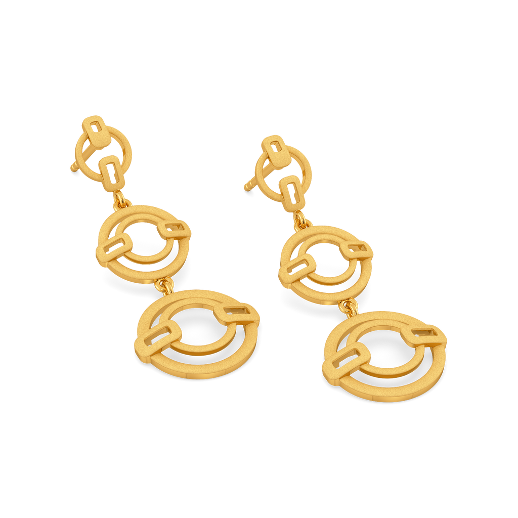 Modern Utility Gold Earrings