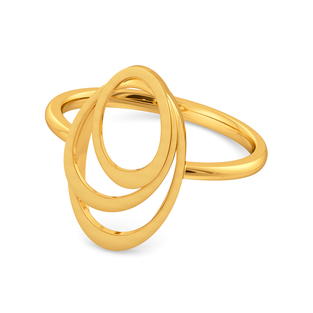 Geometric Fusion Gold Rings