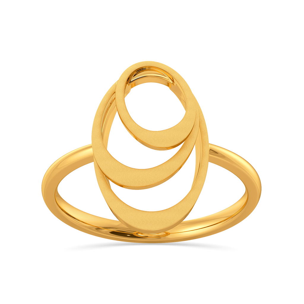 Geometric Fusion Gold Rings