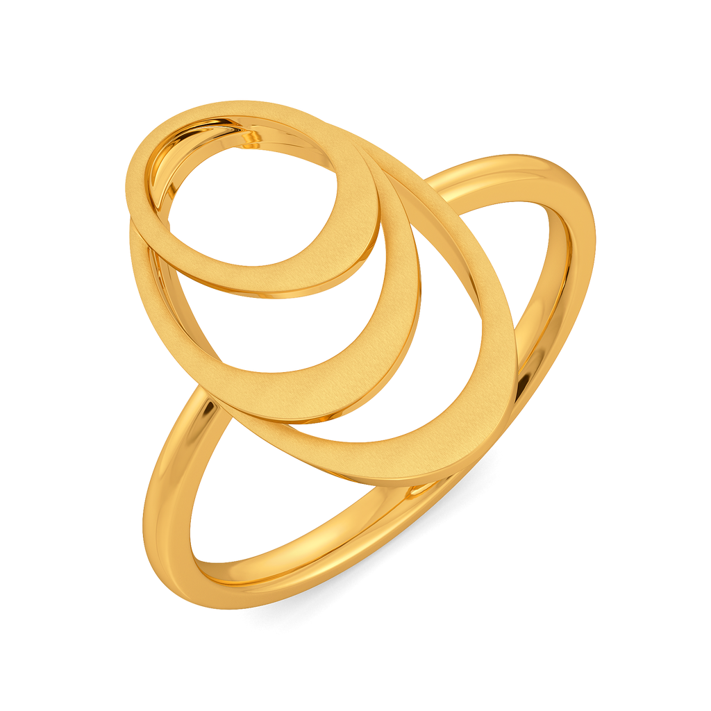 Geometric Fusion Gold Rings