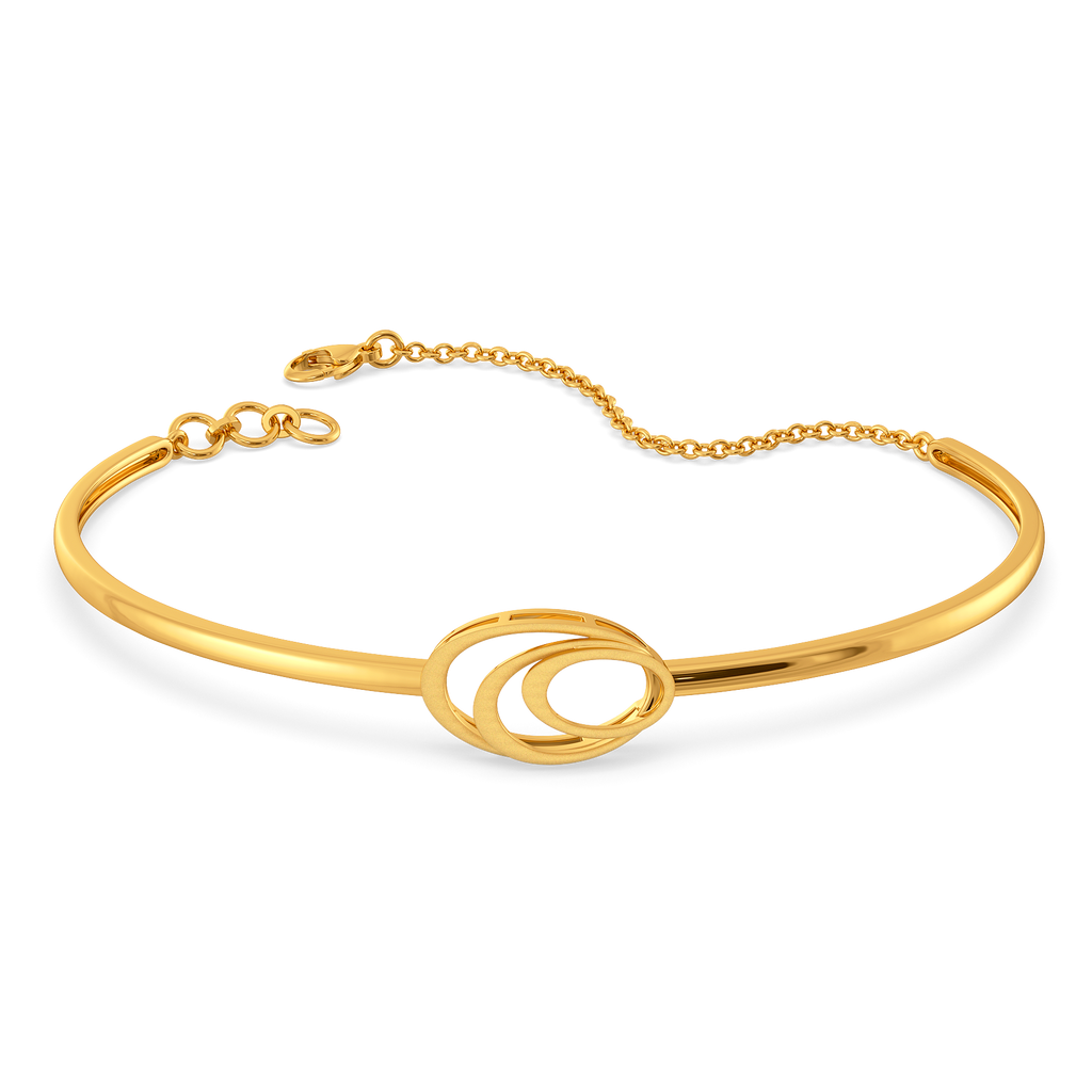 Geometric Fusion Gold Bangles