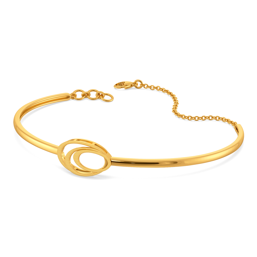 Geometric Fusion Gold Bangles