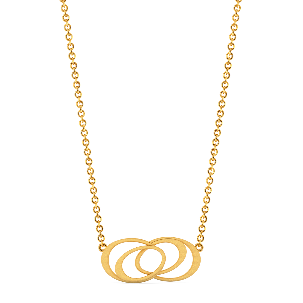 Geometric Fusion Gold Necklaces