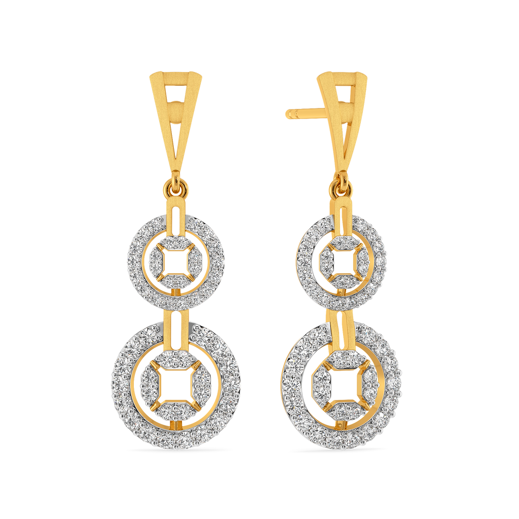 Gilded Gears Diamond Earrings