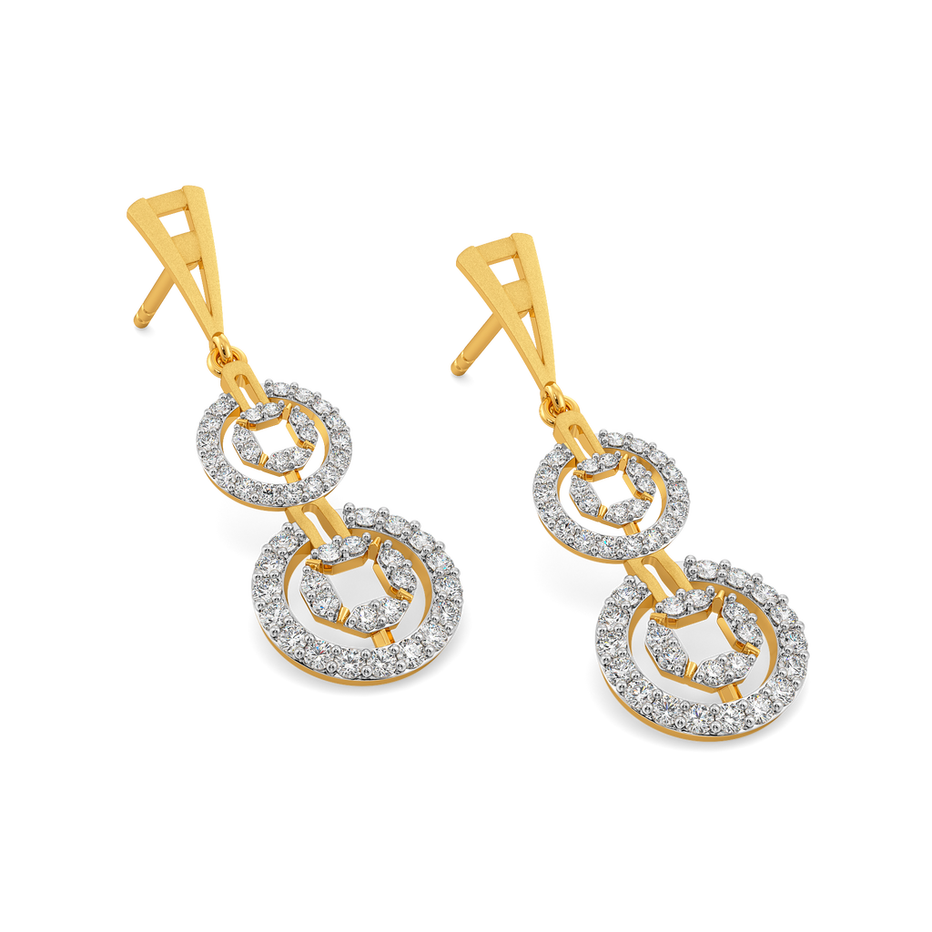 Gilded Gears Diamond Earrings