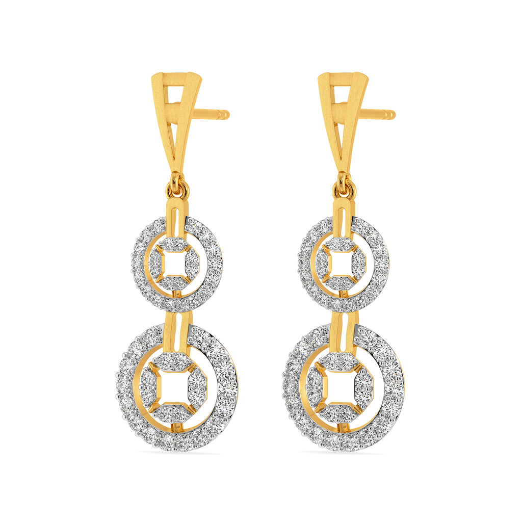 Gilded Gears Diamond Earrings
