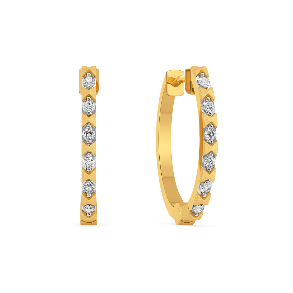 Modern Constructs Diamond Earrings